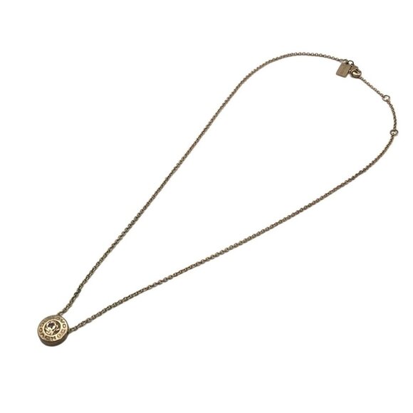 Auth COACH - Gold Light Pink Hardware Color Stone Necklace - Picture 2 of 4